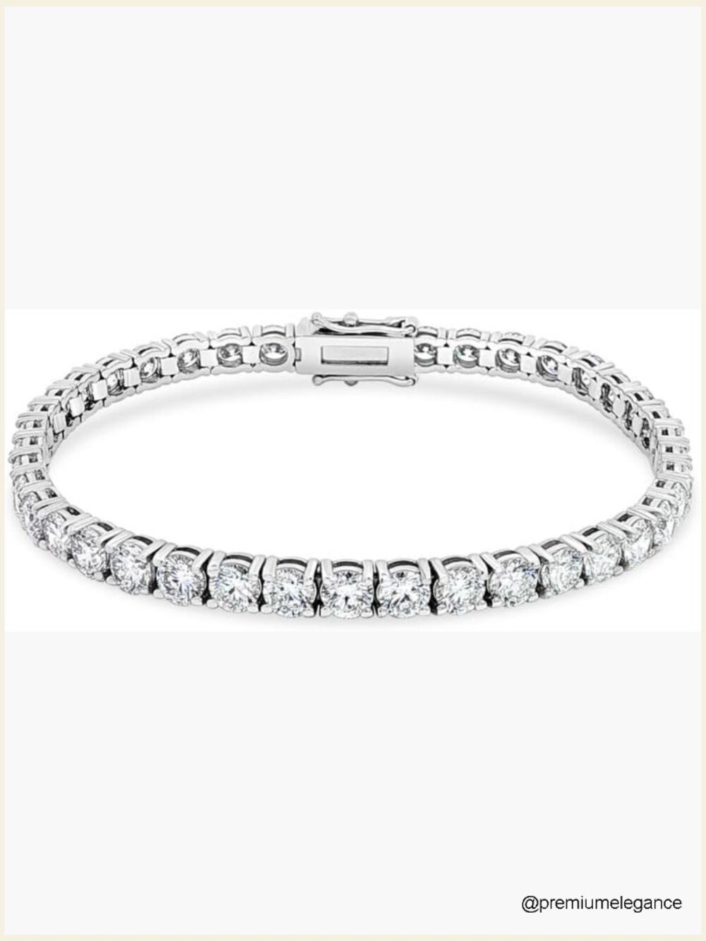 1-10 Carat Lab Grown Diamond Tennis Bracelet 14K Gold F VS Clarity